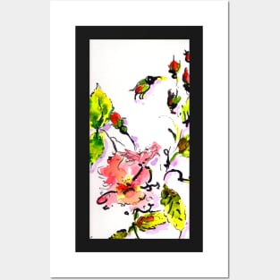 Pink Roses Modern Floral Art Posters and Art